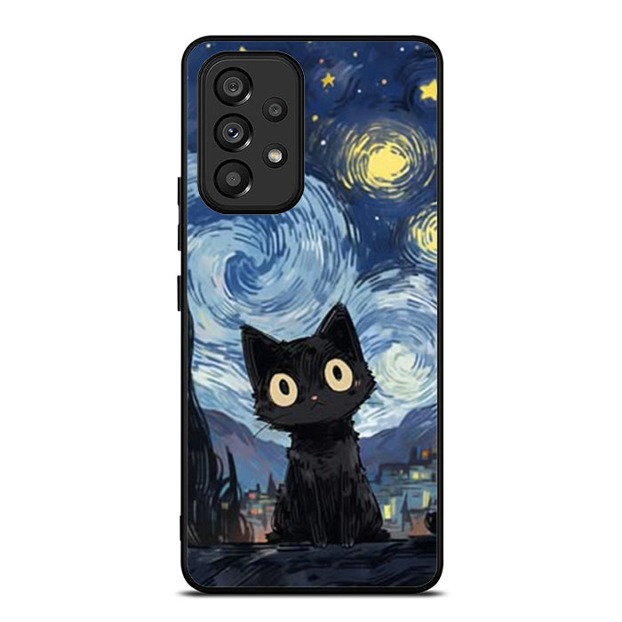 Van Googh Cat Meme Samsung A53 Case