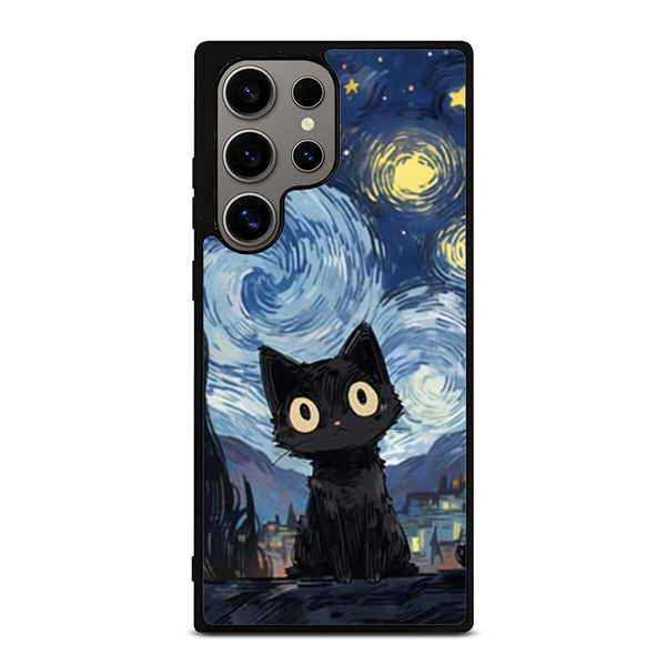 Van Googh Cat Meme Samsung S24 Case