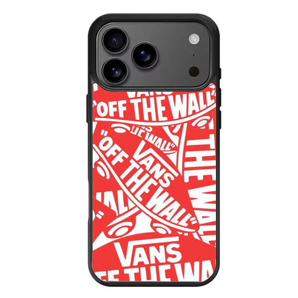 Vans Red Wallpaper iPhone 17 Case