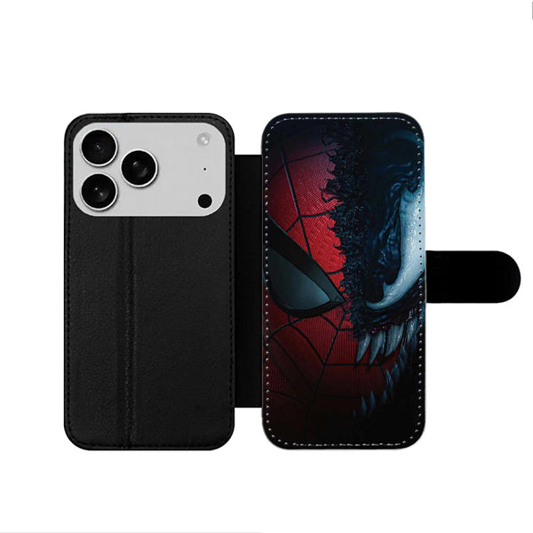 Venom Spiderman iPhone 17 Wallet Case