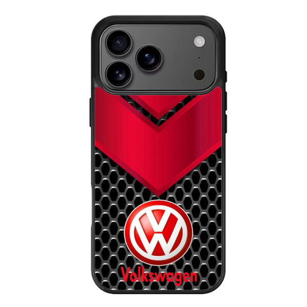 Volkswagen Logo Red Metal iPhone 17 Case