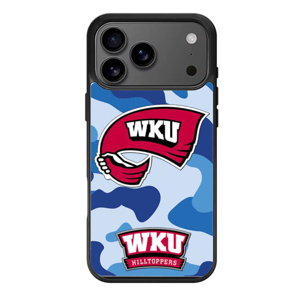 Western Kentucky Hilltoppers Blue Camo iPhone 17 Case