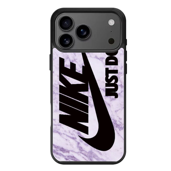White Marble Nike Just Do It iPhone 17 Case