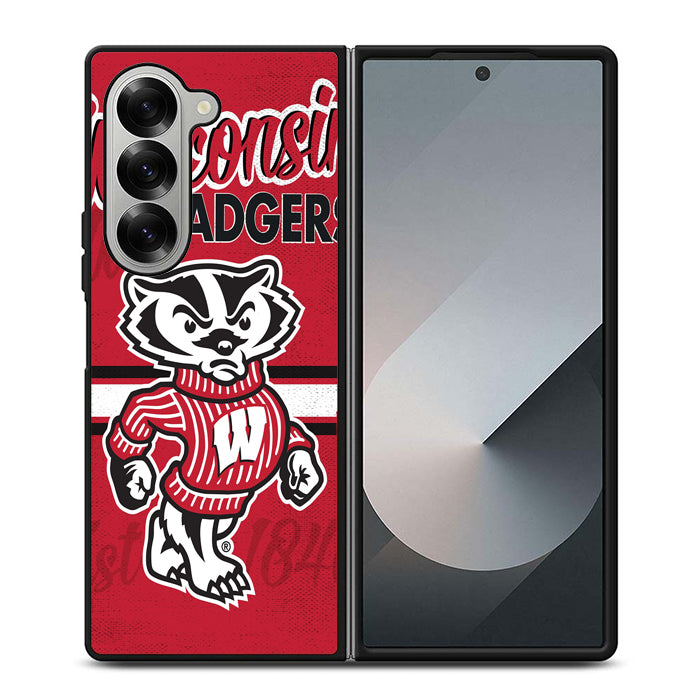 Wisconsin Badgers Mascot Samsung Z Fold 6 Case