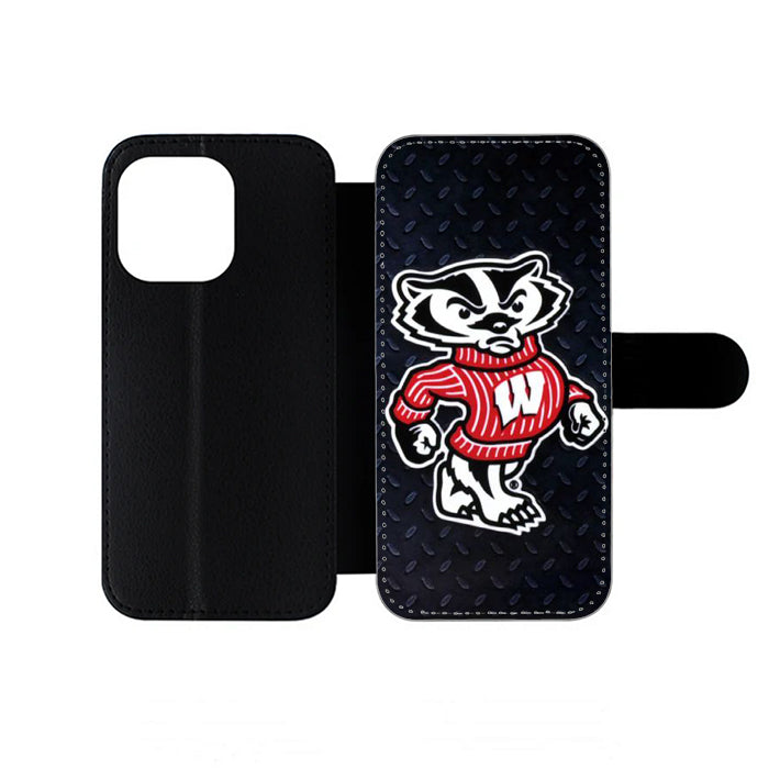 Wsconsin Badger Mascot Steel iPhone Wallet Case