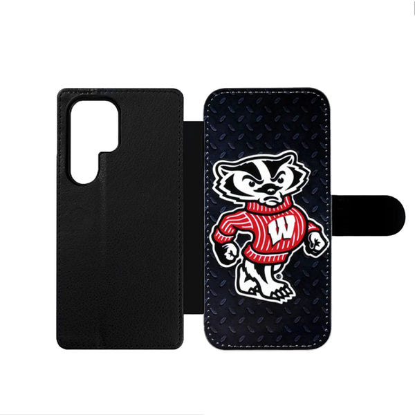 Wsconsin Badger Mascot Steel Samsung Wallet Case