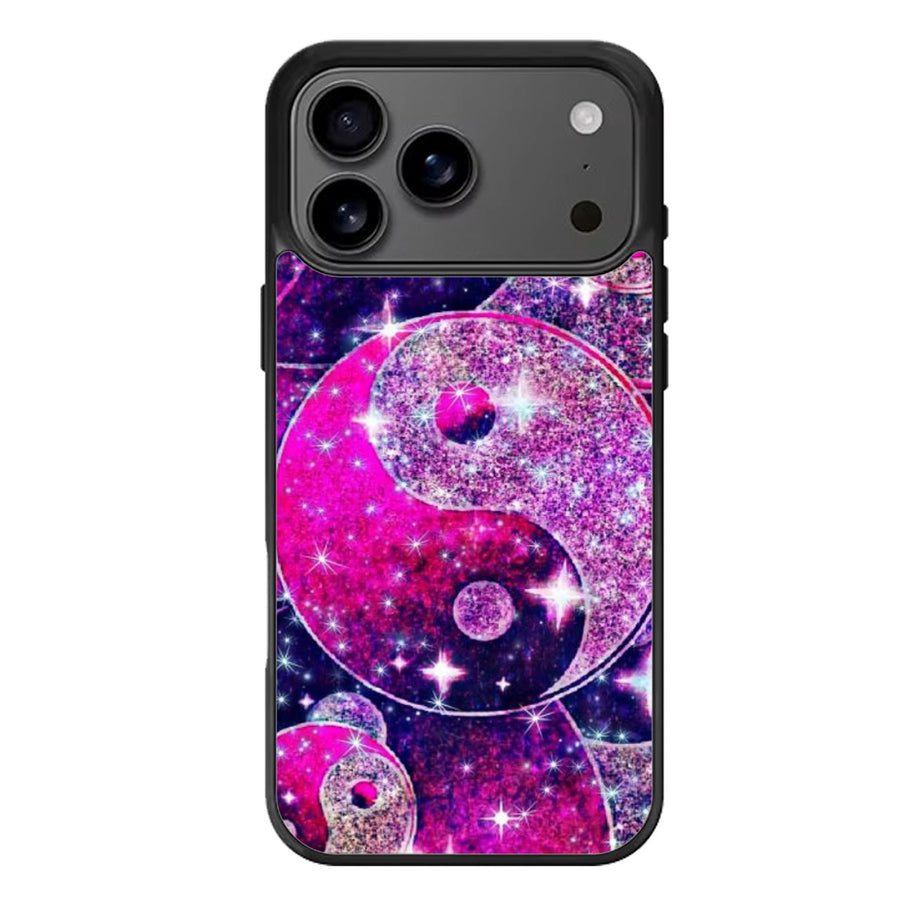 Yin Yang Sun And Moon Sparkly iPhone 17 Case