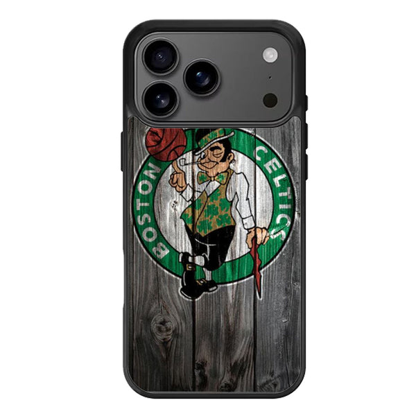 Boston Celtics Logo Woods iPhone 17 Case