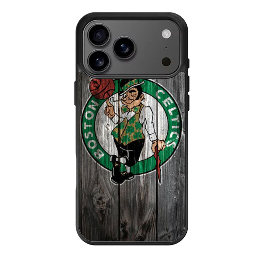 Boston Celtics Logo Woods iPhone 17 Case