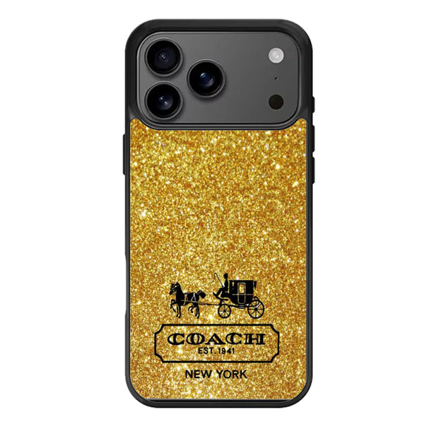 Coach Golden Sparkly iPhone 17 Case