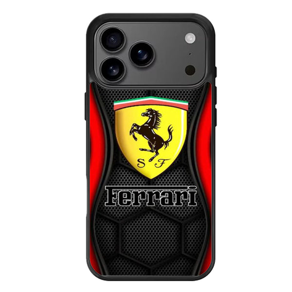 Ferrari Logo Carbon Cover iPhone 17 Case