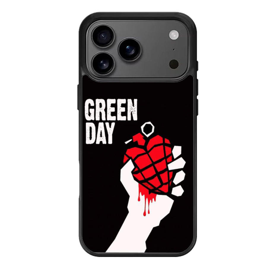 Green Day Logo Heart Cover iPhone 17 Case
