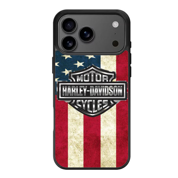 Harley Davidson Flag Cover Logo iPhone 17 Case