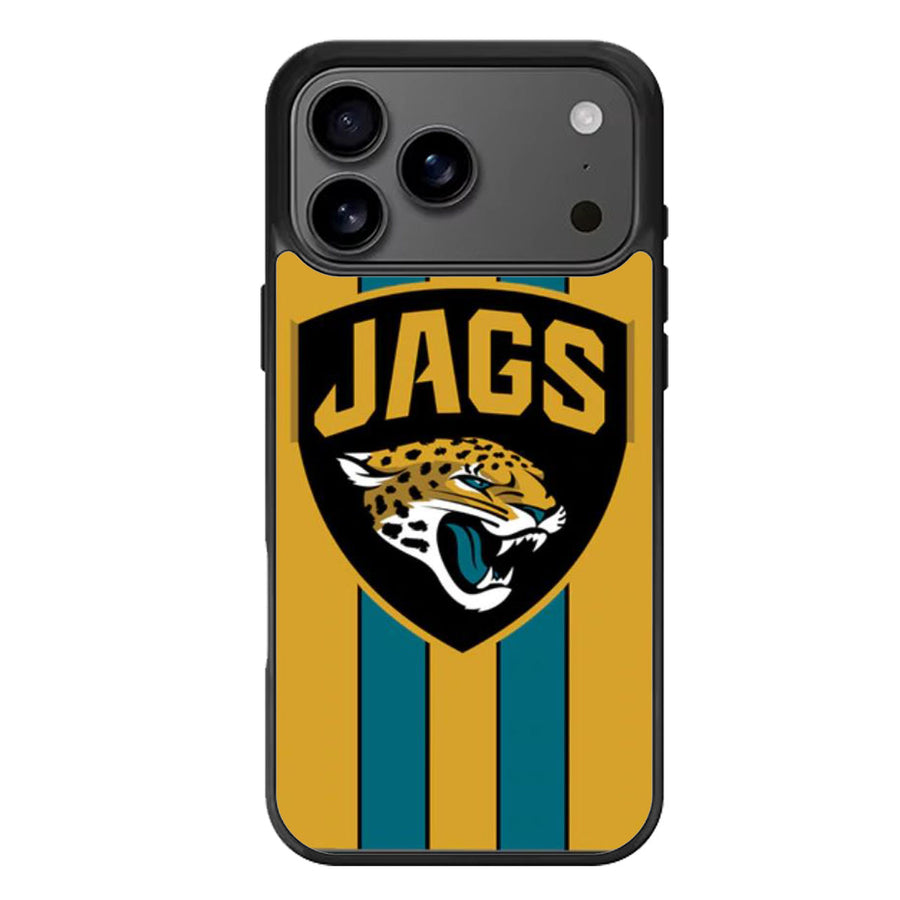 Jacksonville Jaguars Striped iPhone 17 Case