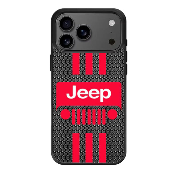 Jeep Wrangler Red Hexagon iPhone 17 Case
