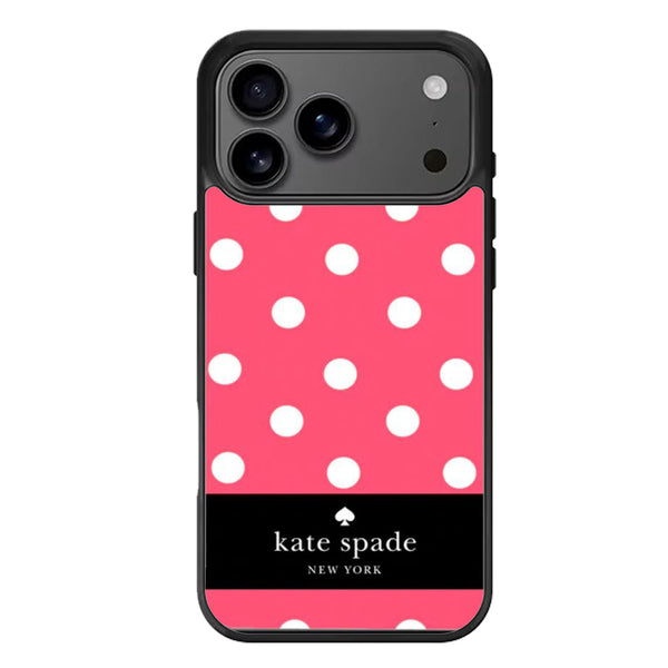 Kate Sade Polkadot Pink Stripe iPhone 17 Case