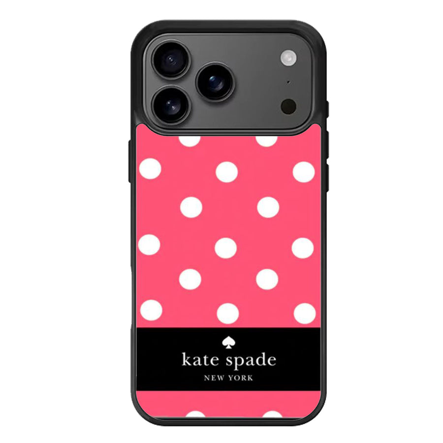 Kate Sade Polkadot Pink Stripe iPhone 17 Case