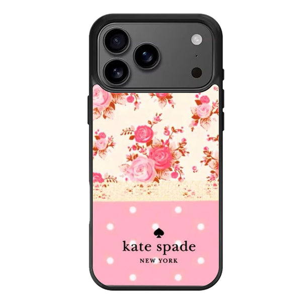 Kate Spade Ny Flowers Ponk Polkadot iPhone 17 Case