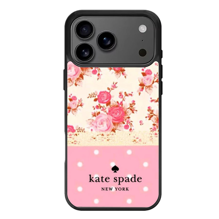 Kate Spade Ny Flowers Ponk Polkadot iPhone 17 Case