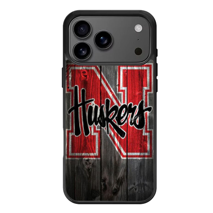Nebraska Cornhuskers Wood iPhone 17 Case