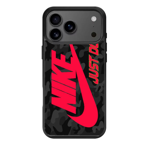 Nike Just Do It Red Camo iPhone 17 Case
