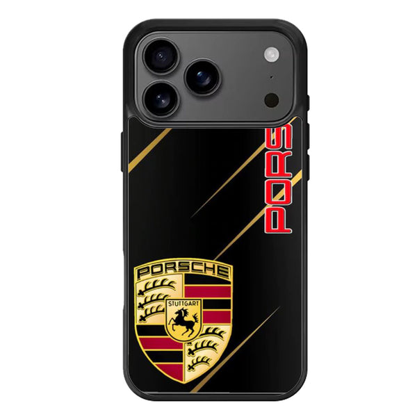 Porsche Black Metallic iPhone 17 Case