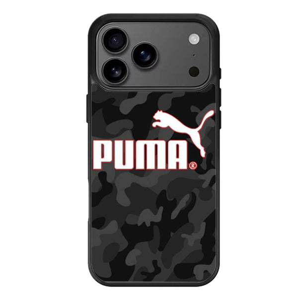Puma Logo Black Camo iPhone 17 Case