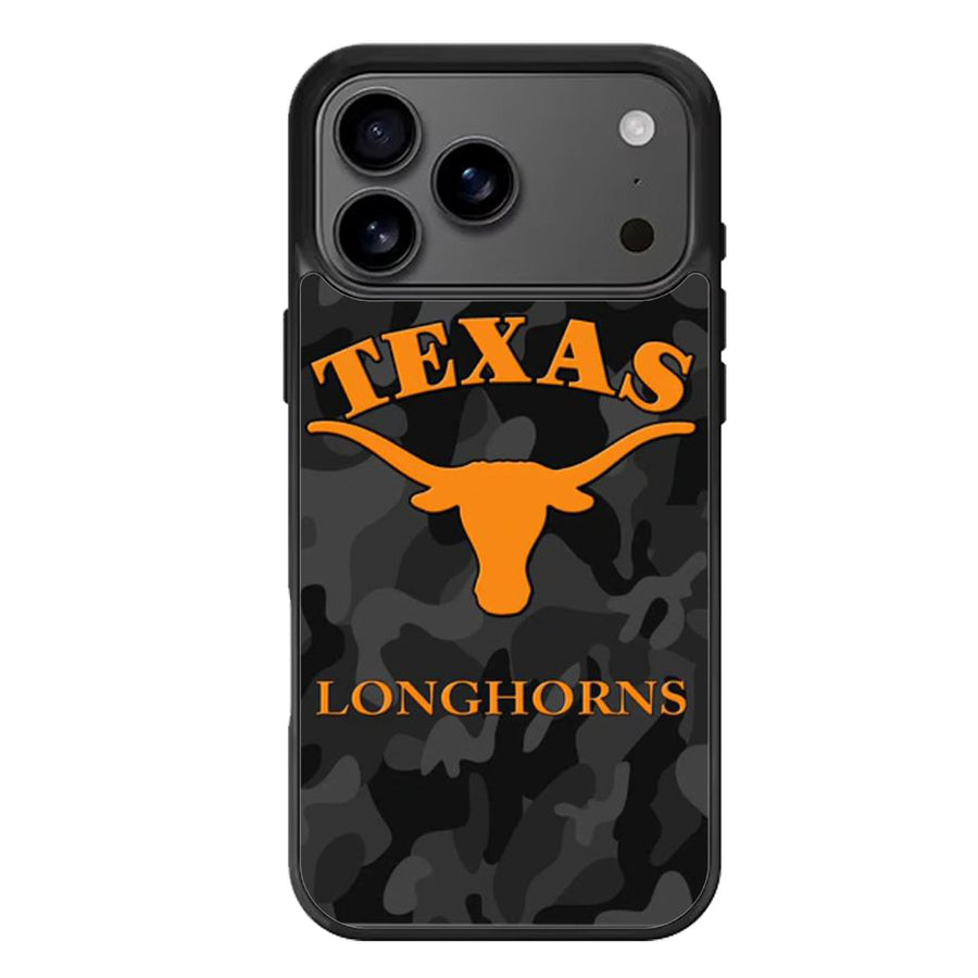 Texas Longhorns Black Camo iPhone 17 Case