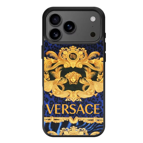 Versace Blue Velvet iPhone 17 Case