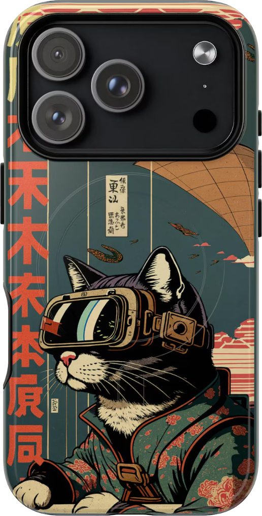 Casenut ukiyo-e VR cat phone case
